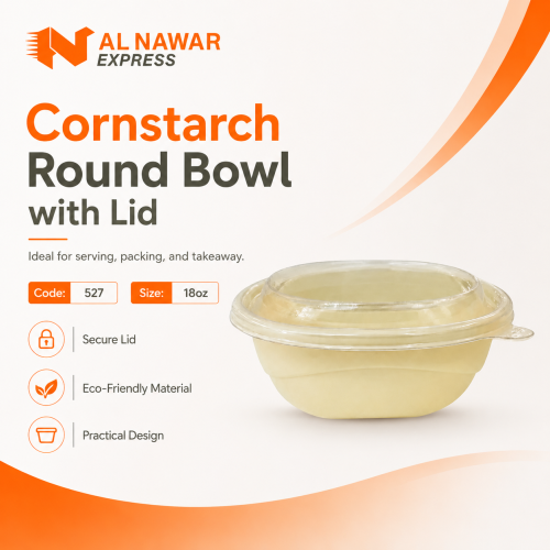 Round corn dish 18 ounces with lid (150 pieces)