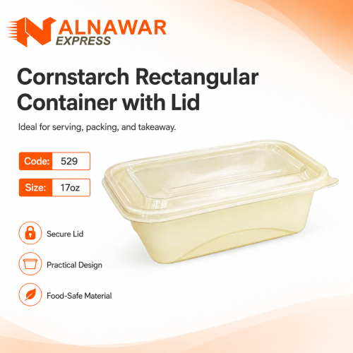 Rectangular corn dish 17 ounces with lid (150 piec...