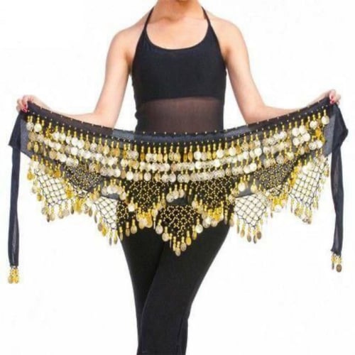 حزام خصر اسود مع جنيهات