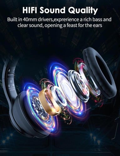 سماعة رأس Onikuma B90 RGB Cat Ear اللاسلكية للألعا...