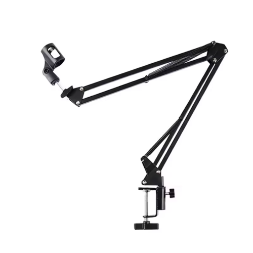White desktop microphone arm stand foldable and ro...