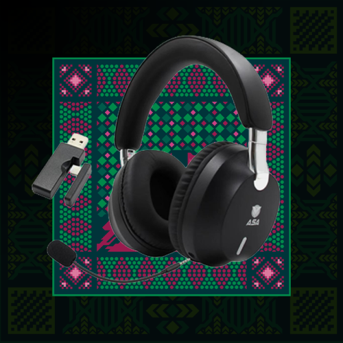 سماعة الألعاب اللاسلكية ASA A10 PRO ثلاثية الاتصال أسود | ASA A10 PRO 2.4GHz 3-Mode Wireless Gaming Headset Black
