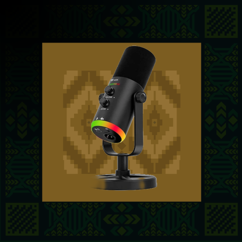 مايك ASA Broadcast X الأسود للبث والألعاب بإضاءة RGB | ASA BROADCAST X Black Microphone