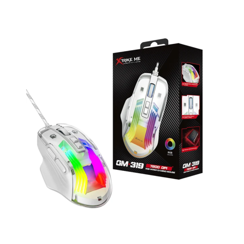 إكسترايك مي ماوس الألعاب السلكي GM-319 أبيض | XTRIKE ME GM-319 Wired Gaming Mouse White
