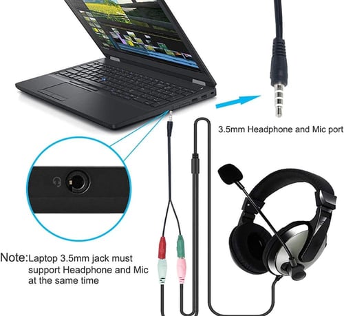 سلك سماعة صوت 2 في 1 جاك AUX | كابل صوت عالي الجود...