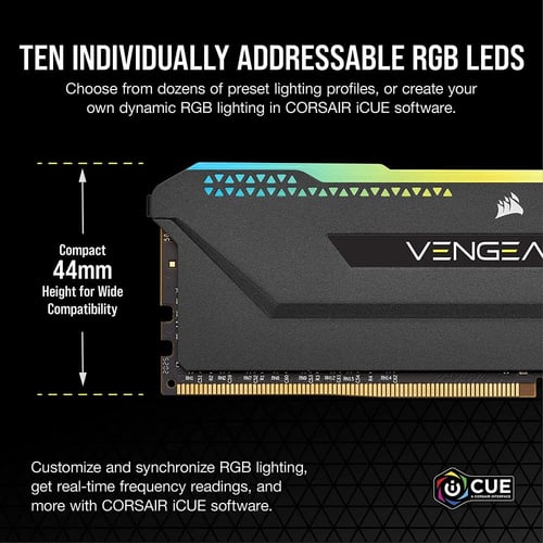رام Corsair DDR4 16GB (2x8GB) 3600MHz White/Black...