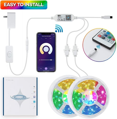 شريط الإضاءة الذكي HOMEYARD LED Strip Lights 50.FT...