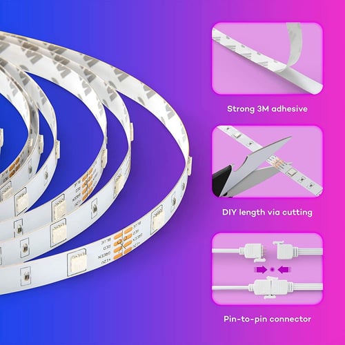 شريط الإضاءة الذكي HOMEYARD LED Strip Lights 50.FT...