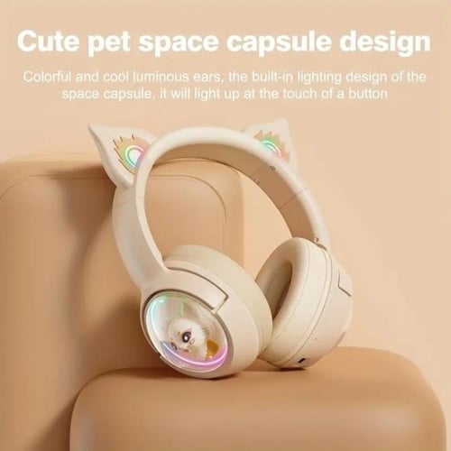 سماعة رأس ONIKUMA B5 RGB Cat Ear اللاسلكية للألعاب...