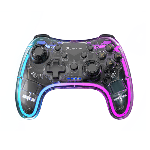 ذراع تحكم شفاف XTRIK ME XT-GP-52 RGB – متوافق مع A...