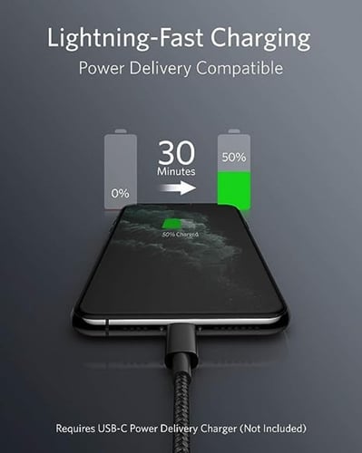 سلك شاحن TYPE-C-TO-LIGHTNING IPHONE-ANKER