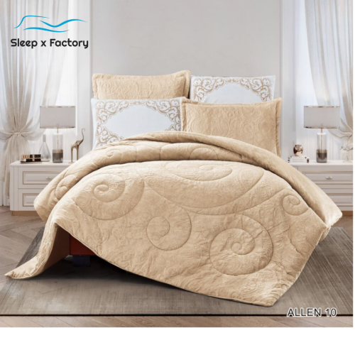 طقم مفرش شتوي مفرد ونصف 4 قطع وجهين