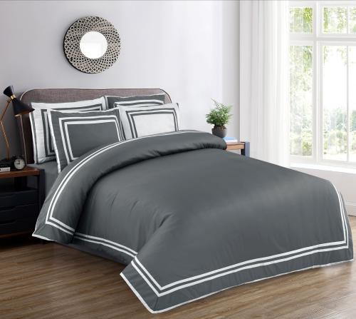 طقم مفرش فندقي ساتان قطن 100% بدون حشوة