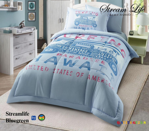 طقم مفرش مفرد ونصف 4 قطع وجهين