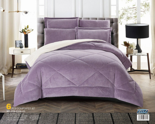 طقم مفرش شتوي مزدوج 6 قطع وجهين