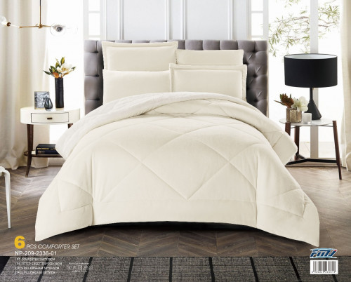 طقم مفرش شتوي مزدوج 6 قطع وجهين