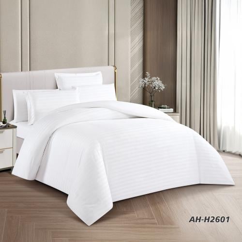 طقم مفرش فندقي مزدوج 7 قطع