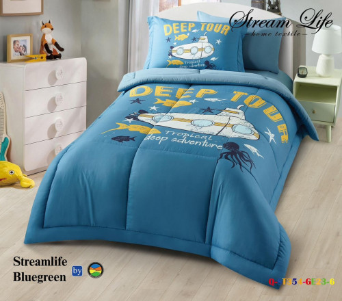 طقم مفرش مفرد ونصف 4 قطع وجهين