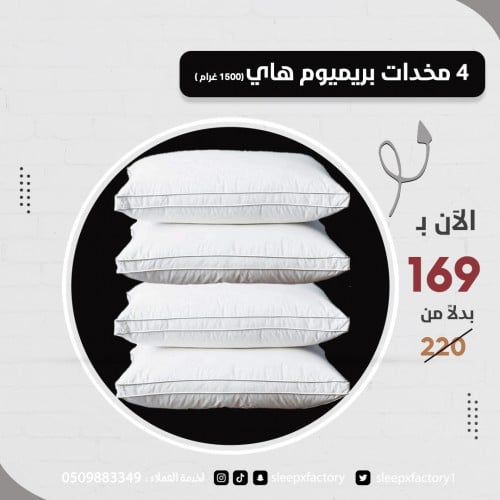 4 مخدات بريميوم هاي (1500 جرام)