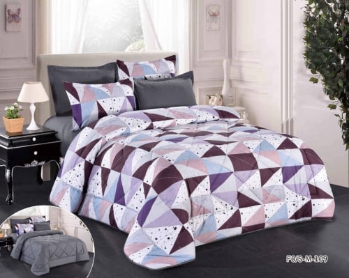 طقم مفرش اوتليت مزدوج 6 قطع وجهين