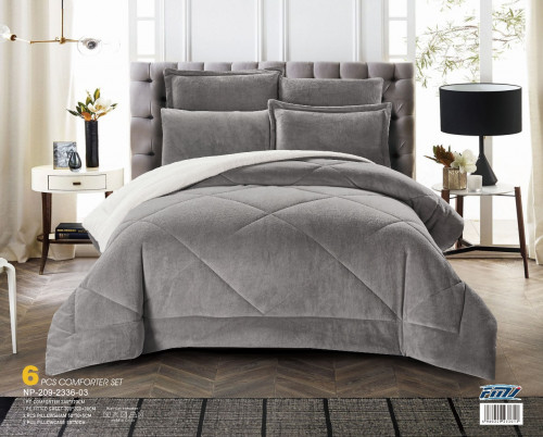 طقم مفرش شتوي مزدوج 6 قطع وجهين