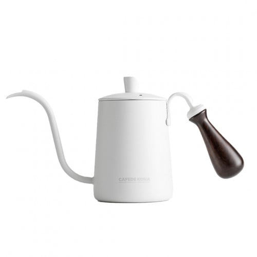 Teflon Coffee Pot - White 600ml