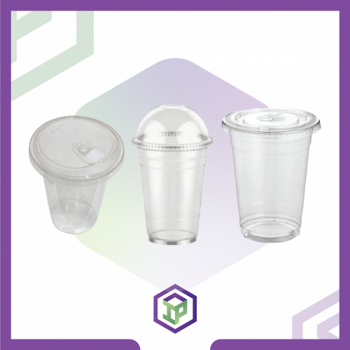 أكواب بلاستيك [ متعدد المقاسات - متعدد الأغطية ]