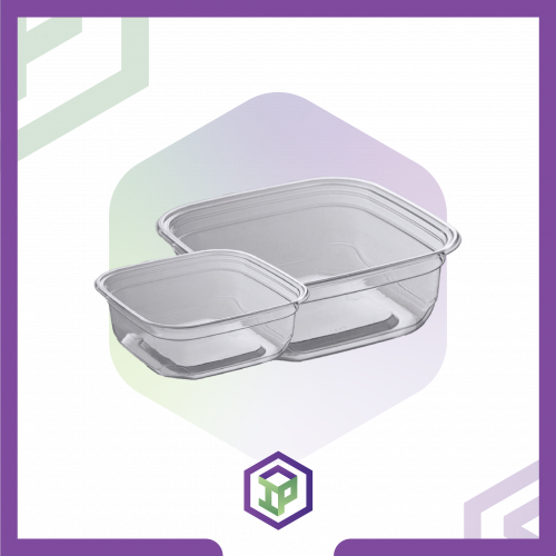 علب بلاستيك مربع [ مقاسين ]