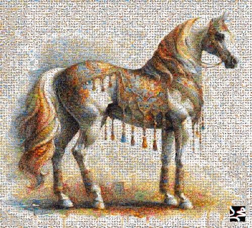 فسيفساء الخيل العربي (ملف رقمي): رمز الشموخ والأصا...