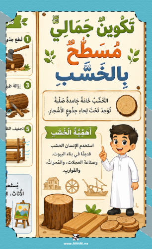 مطوية تكوين مسطح بالخشب للصف الرابع بنين PDF وWord