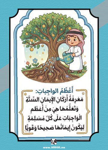 مطوية "أركان الإيمان الستة" التفاعلية للبنين – نشا...