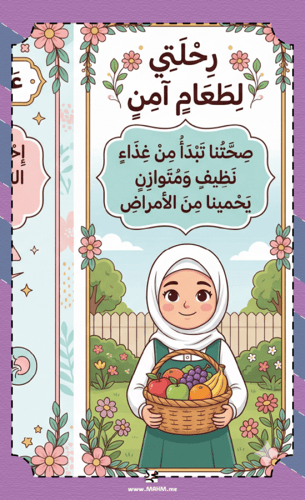 مطوية "رحلتي لغذاء آمن" – رفيقة الطالبة المبدعة في...