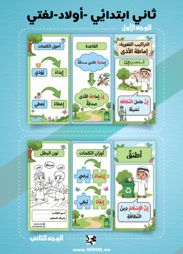 مطوية إماطة الأذى: احتراف التراكيب اللغوية لأبطال...