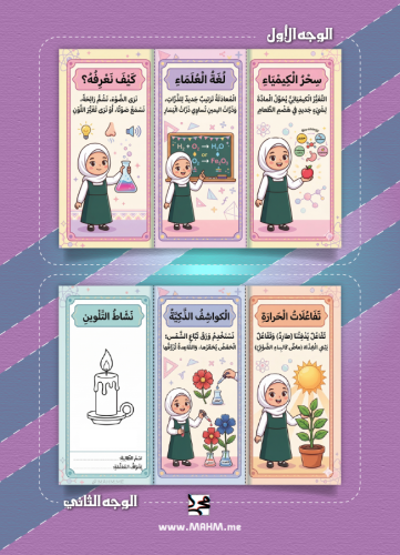 مطوية "سحر الكيمياء لغة العلماء" - لمبدعات العلوم!