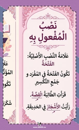 مطوية "نصب المفعول به" لأميرات لغتي.. خيارك الأسهل...