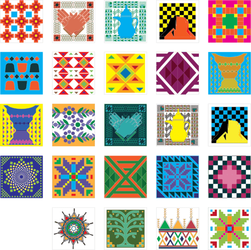 ٢٤ مربع لعناصر الهوية الوطنية - للأنشطة المدرسية م...