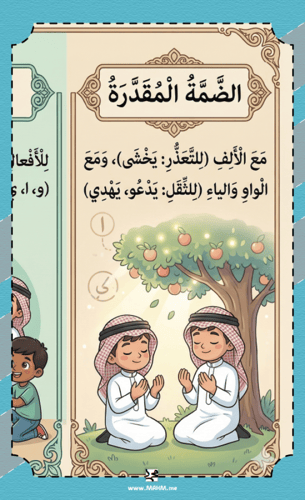 مطوية "رفع الفعل المضارع" الاحترافية – لطلاب الصف...