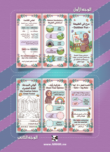 مطوية "Outdoor Fun" للإنجليزي – استكشفي جمال الطبي...