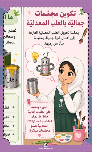 مطوية فنية للبنات جاهزة للطباعة عن تكوين المجسمات...