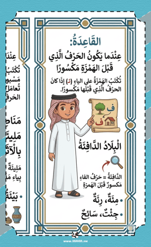 مطوية "الهمزة المتوسطة على الياء" لأبطالنا.. السر...