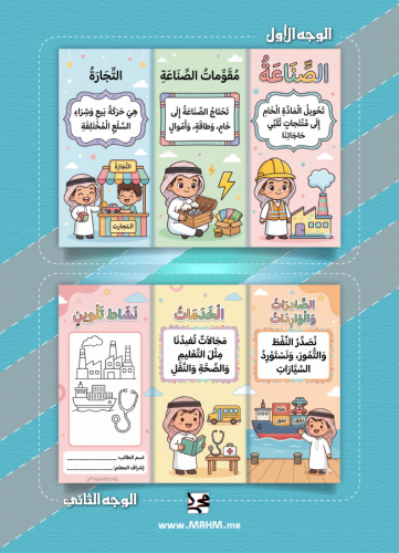 مطوية ونشاط "الصناعة والتجارة والخدمات" – جاهزة لل...