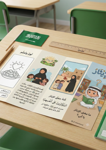 مطوية "خُلق الإيثار" (نسخة البنين)