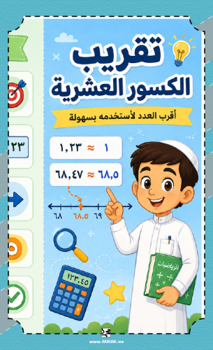 مطوية "تقريب الكسور العشرية" المبتكرة – رفيق بطل ا...