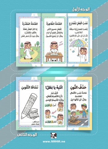 ️ مطوية "جزم الفعل المضارع" الاحترافية – لطلاب الص...
