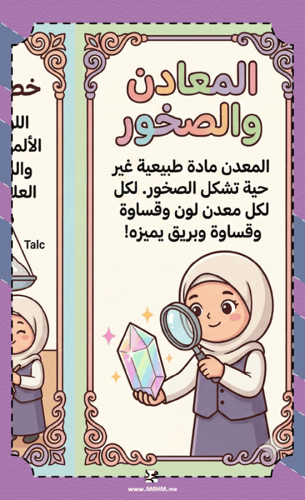 مطوية المعادن والصخور التفاعلية (بنات) - اكتشفي كن...