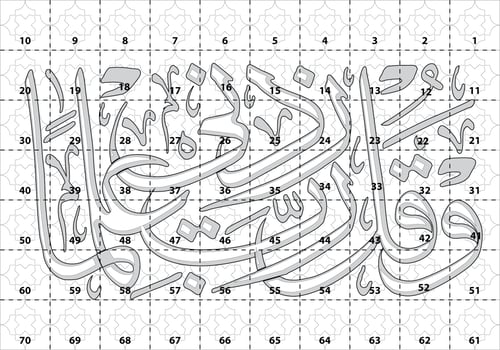 و قل ربي زدني علما - لوحة مقطة مربعات