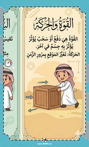 ️ مطوية "قوانين الحركة" – لعلماء الفيزياء المبدعين...