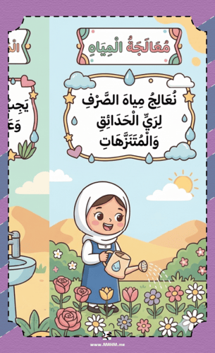 مطوية ونشاط "المياه في وطني" – جاهزة للطباعة، وتغر...