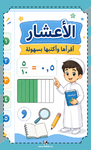 مطوية "الأعشار" المميّزة – لتبسيط الرياضيات لأبطال...