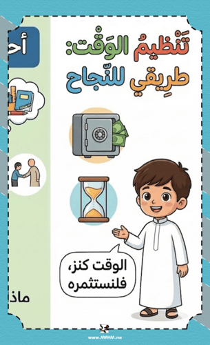اصنع من طفلك بطلاً للإنجاز! مطوية "تنظيم الوقت: طر...
